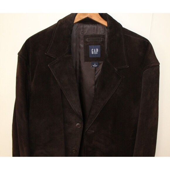 VTG Mens Size XL GAP Brown Suede Leather Jacket 2003 - Picture 11 of 14